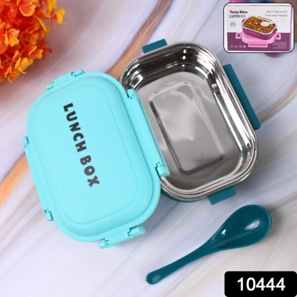 Insulated Testy Stainless Steel Leakproof Lunch Box With Spoon (1 Set) - Image 2