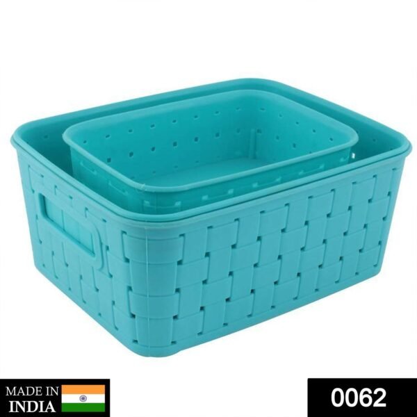 Smart Baskets for Storage(Set of 3) Sky Blue - Image 2