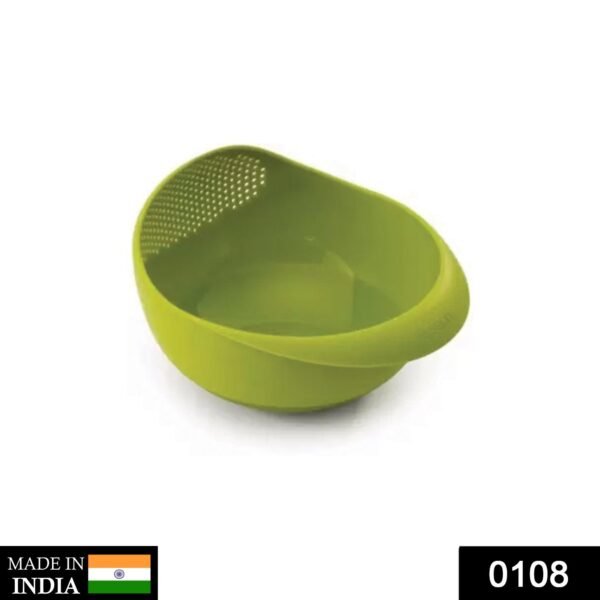 Kitchen Plastic big Rice Bowl Strainer Perfect Size for Storing and Straining - Image 2