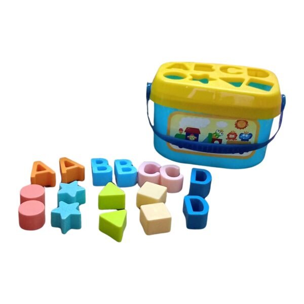 Baby First Block Set for Kids Non-Toxic Abcd Geometric Shape Sorting & Stacking