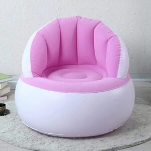 Kids inflatable sofa chair with backrest & Foot Air Pump with Hose (1 Set /
