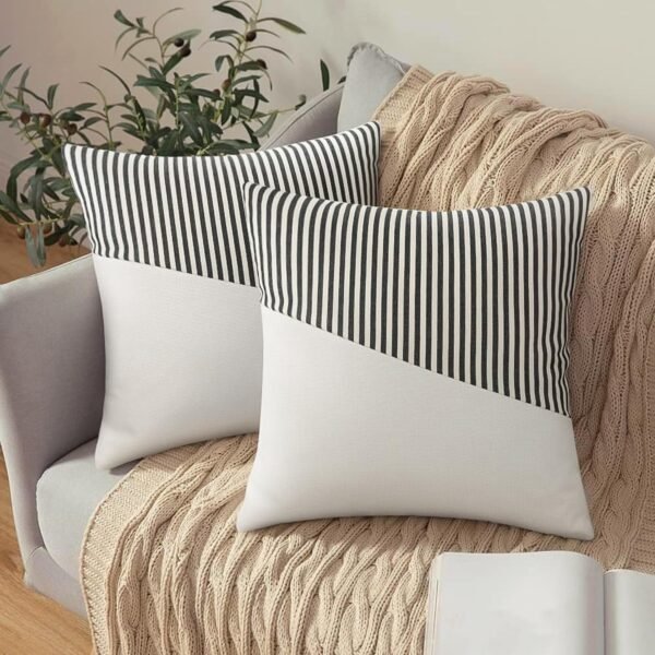 Decorative Pillow Covers Cushion Cases Soft Cotton (26  x  26 Inch / 1 Pair / 2 - Image 5
