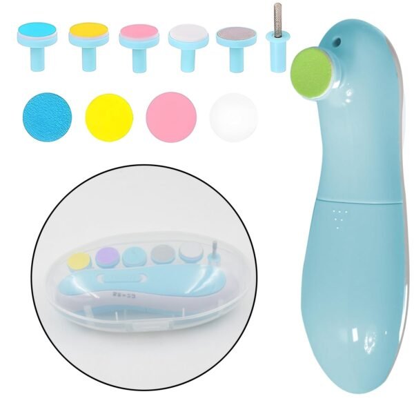 Baby Nail Trimmer / Clippers | 6 Grinding Head (Multi Color / 1 Pc / Battery - Image 2