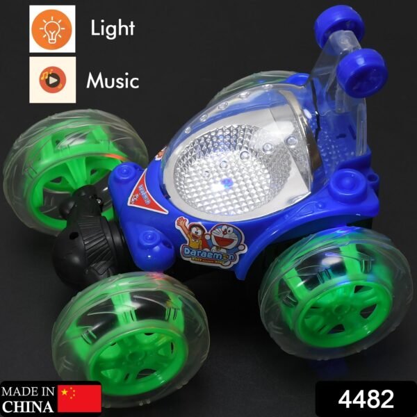 Rechargeable 360 degree stunt rolling remote control car with colourful 3d - Image 2