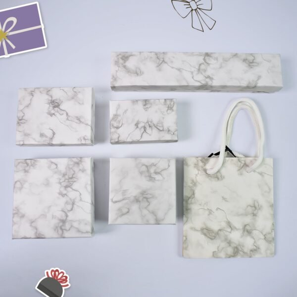 Cardboard Jewelry Boxes Gift Case Small Paper Jewelry Gift Boxes (7 Pcs Set /
