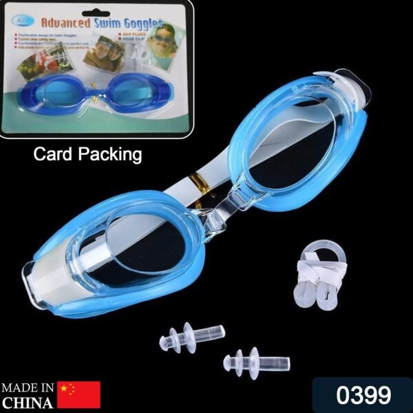 Swimming Goggles with Ear & Nose Plugs, Adjustable, Anti-Fog & Waterproof - Image 2