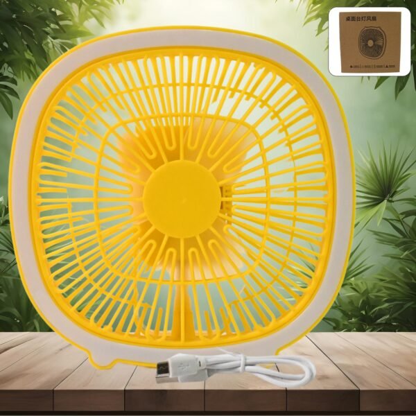 USB PORTABLE MINI DESK FAN WITH LIGHT (1 PC) - Image 4