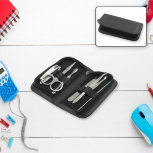 6-Piece Nail Clippers Kit with Travel Case: Professional Manicure Set,