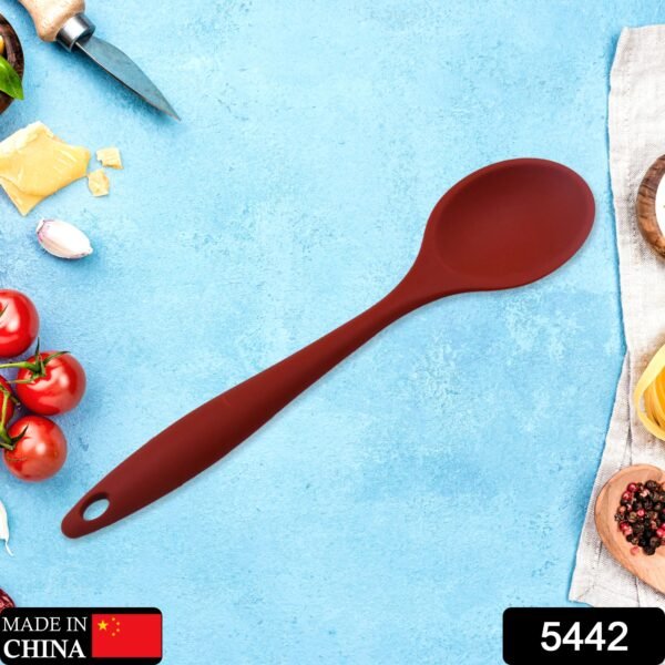 HEAT RESISTANT SILICONE BASTING SPOON NON-STICK SPOON HYGIENIC SOLID COATING - Image 2