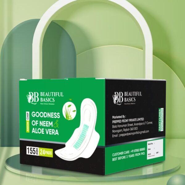 Sanitary Pantyliner with Neem & Aloe Vera, Ultra Thin, PH Balanced,