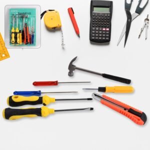 7 Pcs Hand Tool Kit and Magnetic Wristband for Holding Screws, Bolts, Drill Bits