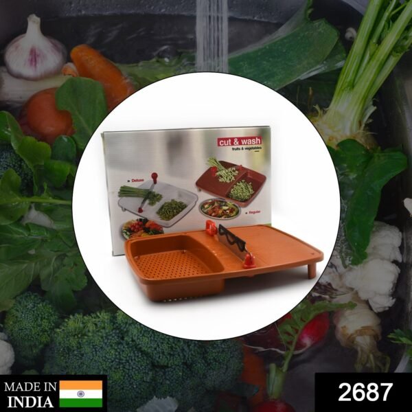 Cut & Wash Box & Tray ? Versatile Kitchen Tool for Fruits & Vegetables - Image 2