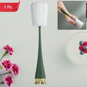 Multifunctional Silicone Bottle Cleaning Foam Brush with Plastic Long Handle (1
