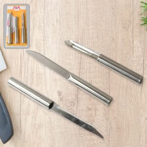 Stainless Steel Multipurpose Sharp Cutting Knife with Non-Slip Handle for