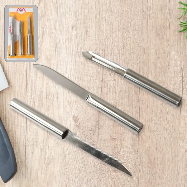 Stainless Steel Multipurpose Sharp Cutting Knife with Non-Slip Handle for