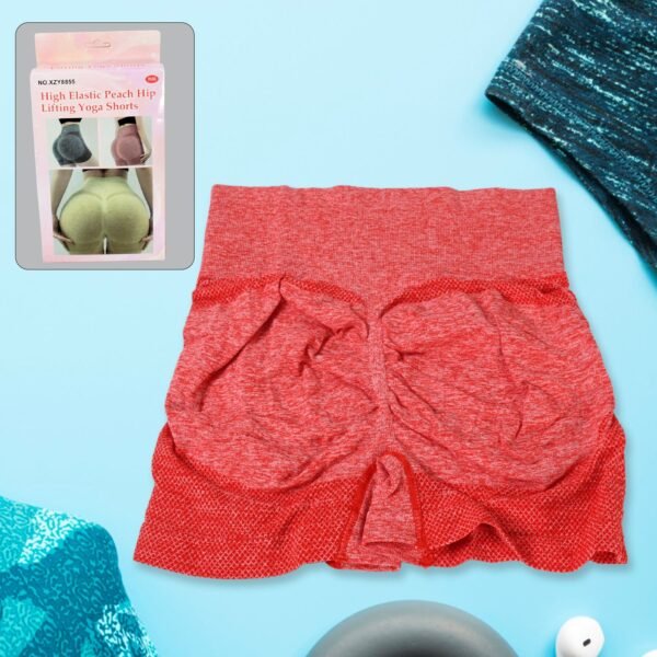High Elastic Peach hip Lifting Yoga Shorts Women's Running Sports High Fitness - Image 2
