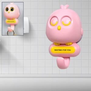 Self Adhesive Wall Hooks Eye Catching Cute Bird Hook, Automatic Open Close Eyes