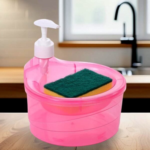 2-in-1 Double Layer Liquid Soap Dispenser with Pump & Sponge ? Practical - Image 4