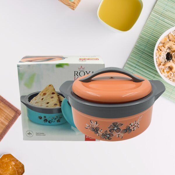 Casserole Box for Food Searving Inner Steel Insulated Casserole Hot Pot Flowers