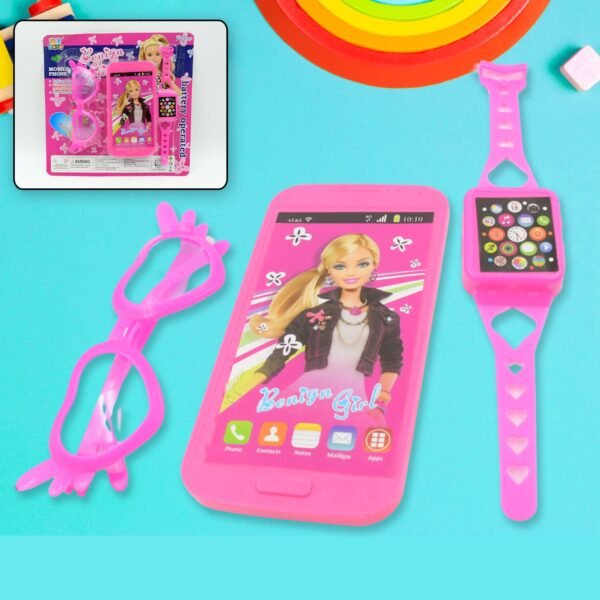 Barbiee Musical Phone, Watch & Glasses Set for Girls ? ABS Calling Toy