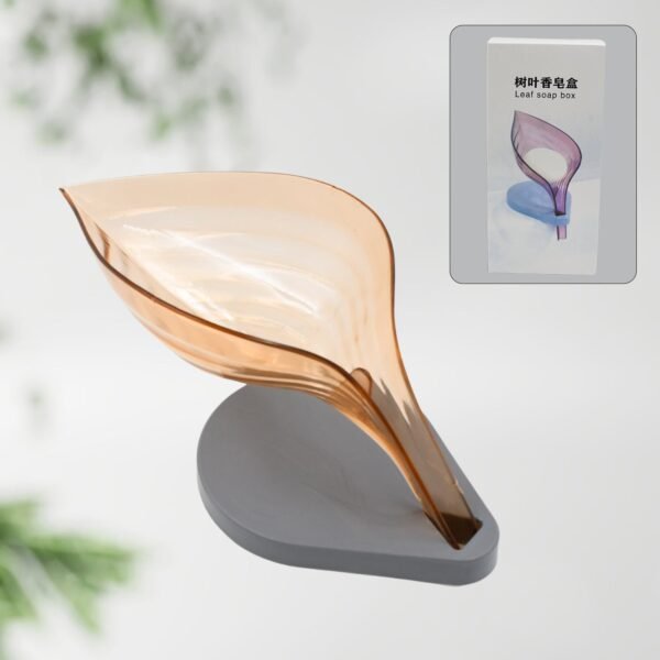 Plastic?Leaf Shape Soap Box, Soap Holder (1 Pc / With Color Box) - Image 5