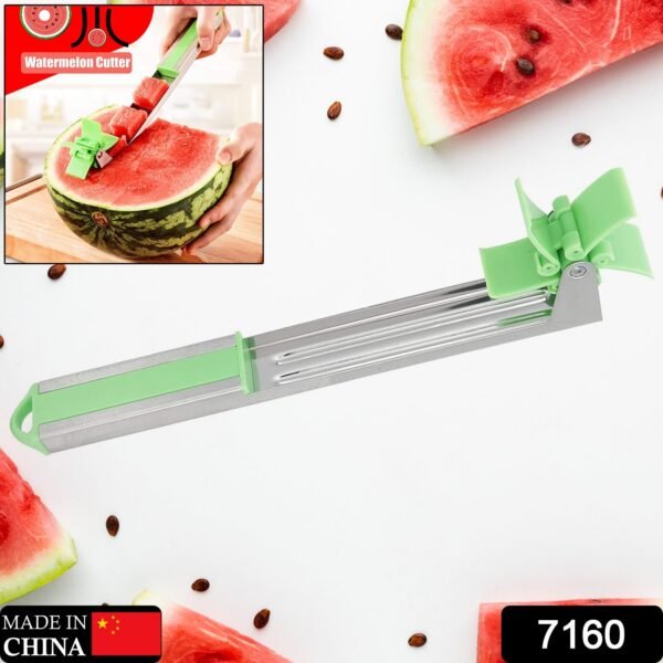 Stainless Steel Washable Watermelon Cutter ? Windmill Slicer & Peeler - Image 2