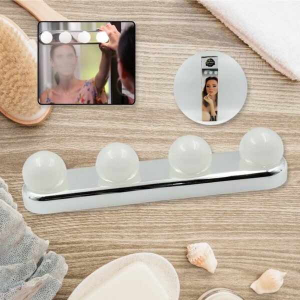 Glow Make Up Light Portable Cosmetic Kit Battery Powered Mirror Lighting Super