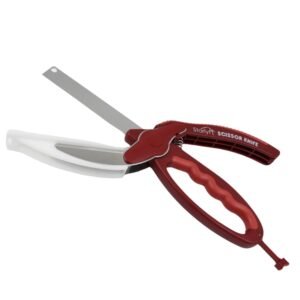 2 in 1 Kitchen Knife Scissor with Spring Locking Hinge and Chopping Board (1 Pc