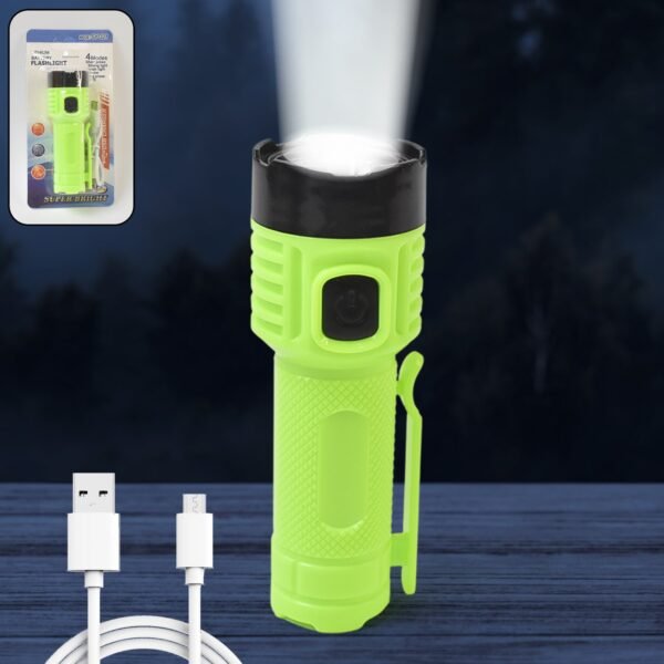 4 Modes Super Bright Led Torch High Lumens Fast Charging Flashlight / Torch (1