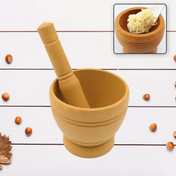 Mortar and Pestle Spice Grinder - Traditional Khalbatta for Kitchen Herb & - Image 3