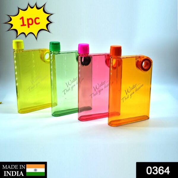 Notebook Style Slim Water Bottle (380 ml, Multicolor) - Image 2