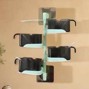 Rotating Spice Jars Vertical Rotatable Seasoning Box 5 Section / Tier With 5