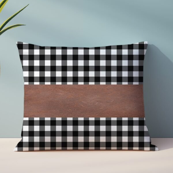 Pillow Covers, Leather & Cotton Cushion Covers (15  x  15 Inch / 1 Pair / 2 Pc) - Image 3