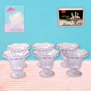 Crystal Plastic Ice-Cream Bowl, Home & Kitchen Serving Platter or Dessert Cup