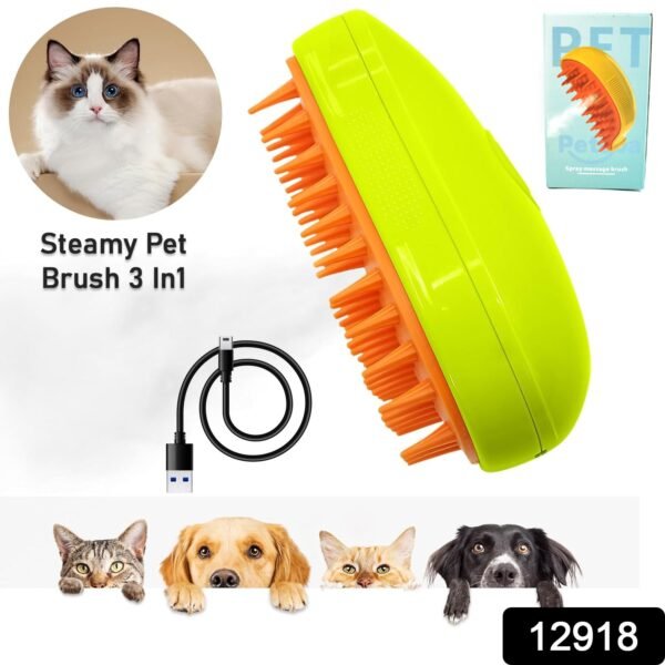3-in-1 Cat Steamy Brush ? Self-Cleaning Pet Grooming & Hair Removal Comb - Image 2