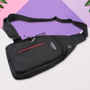 Waterproof Anti-Theft Crossbody Fanny Pack ? USB Charging (1 Pc, Black & Grey)