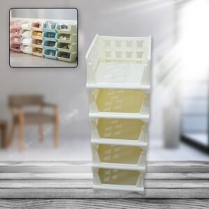 5 Layer Stackable Multifunctional Storage,for Clothes Foldable Drawer Shelf