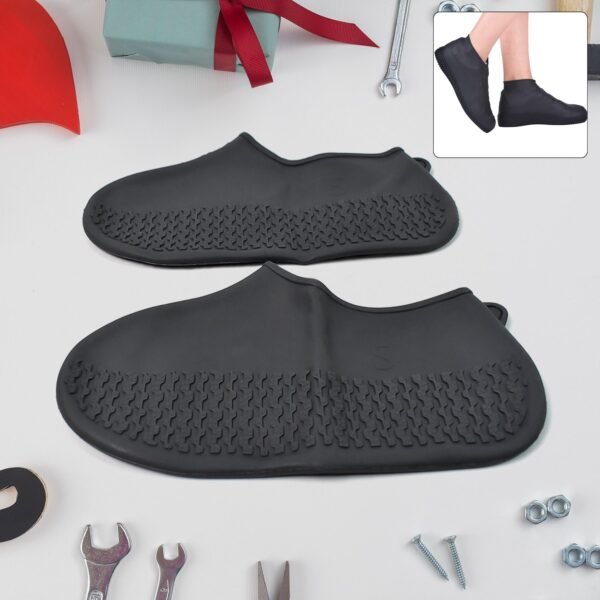 Non-Slip Silicone Reusable Waterproof Rain Shoes Covers (1 Pair / Small / Mix - Image 2