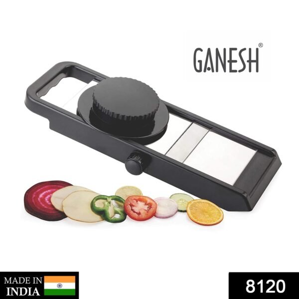 Ganesh Adjustable Plastic Slicer, 1-Piece, Black / Silver - Image 2