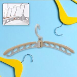 Portable Folding Clothes Hanger (1 Pc): 360? Rotation, Travel, Adjustable