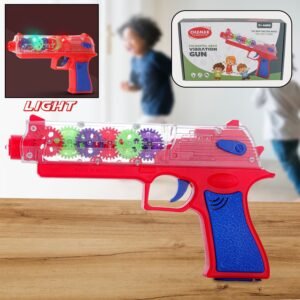 Plastic Gear Simulation Laser Toy Gun ? 3D Lights, Music & Rotating Gear (1 Pc,
