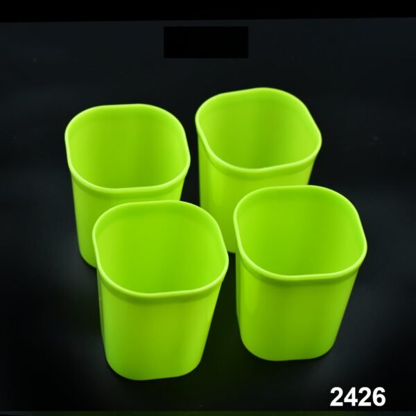 Plastic Drinking Glass Set For Drinking Milk Water Juice (Pack of 4) - Image 2