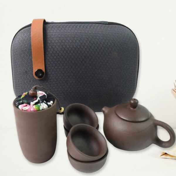 Portable Kung Fu Tea set with a portable travel bag (set of 6pcs) - Image 3
