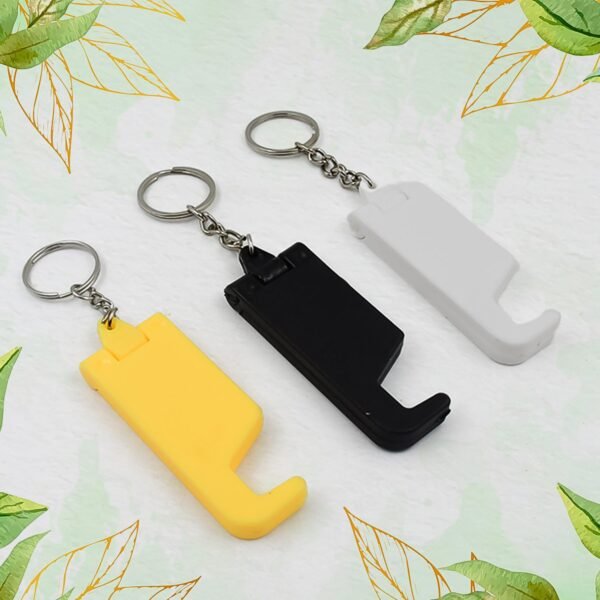 2 in 1 Plastic Keychain with Mobile Stand / Phone Holder (100 Pcs Set /