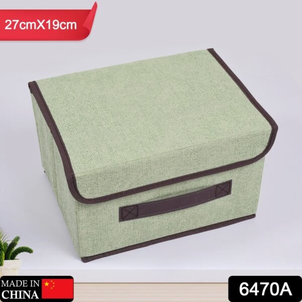 Foldable Cotton Linen Storage Box ? Multi-Room Organizer with Lid & Handles - Image 2