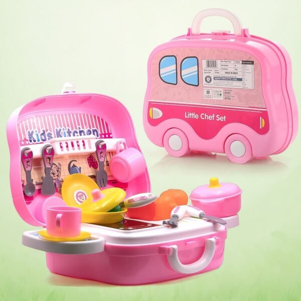 Kitchen Set for Kids Girls Pretend Play Toys Little (23 Pcs Set Approx) - Image 3