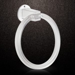 Unbreakable ABS Round Towel Ring Wall Mounted Stand / Holder (1 Pc)