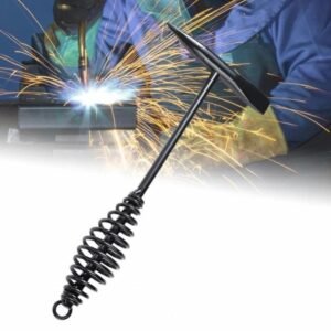 Welding Slag Removal Tool Chipping Hammer with Coil Spring Handle, Mufti