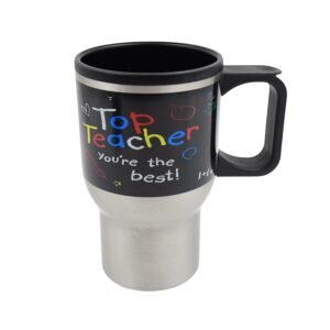 Stainless Steel Insulated Travel Mug - Double-Walled Vacuum Cup with Lid &
