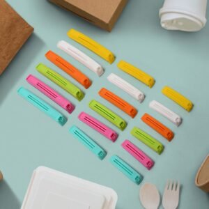 Food Bag Clip Sealer ? Airtight Plastic Clips for Snacks, Kitchen & Camping (18